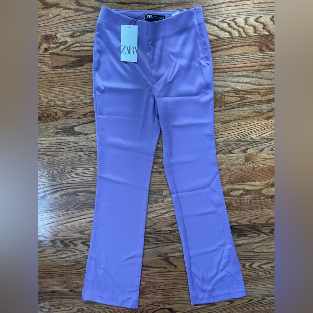 Zara Satin Purple Pants